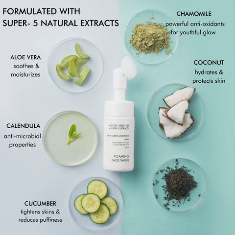 Green Tea (まっちゃ) Face Wash | Clarifies & Rejuvenates